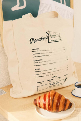 Printed Canvas Bag Manuka Menu