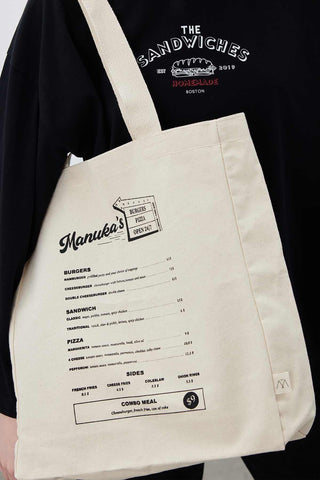 Printed Canvas Bag Manuka Menu