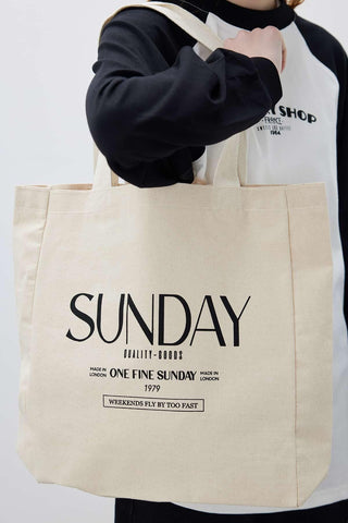 Printed Canvas Bag Sunday