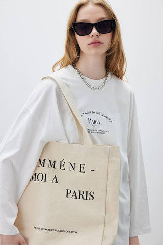 Printed Canvas Bag Paris