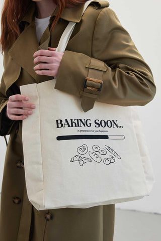 Printed Canvas Bag Baking Soon