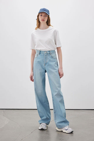 1960 Wide Leg Denim Jeans Blue