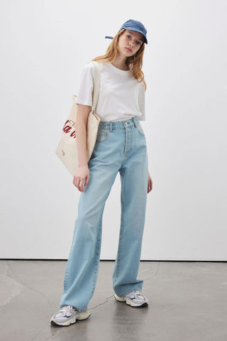 1960 Wide Leg Denim Jeans Blue