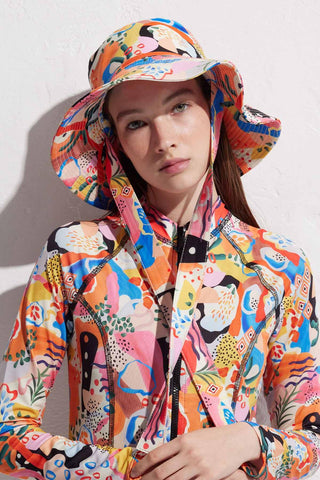 Bucket Hat With String Abstract