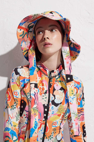 Bucket Hat With String Abstract