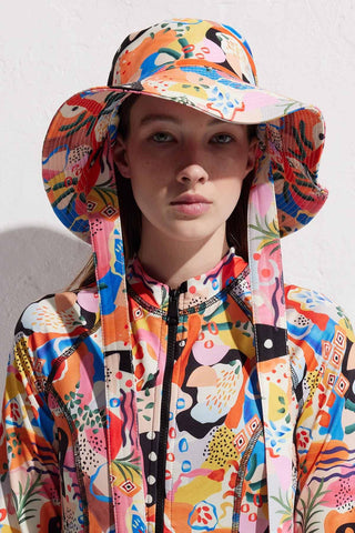 Bucket Hat With String Abstract