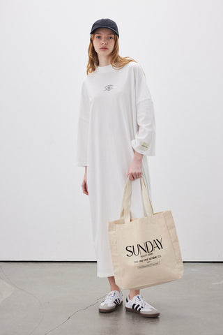 Long Oversized Dress Ecru