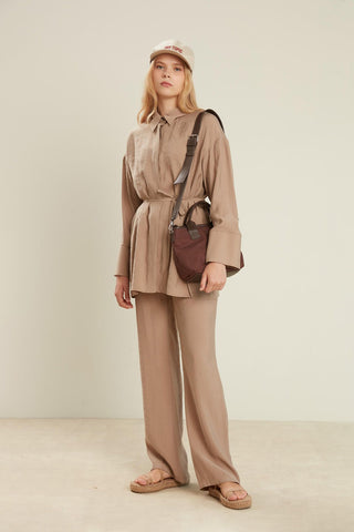 Tencel Comfortable Trousers Mink