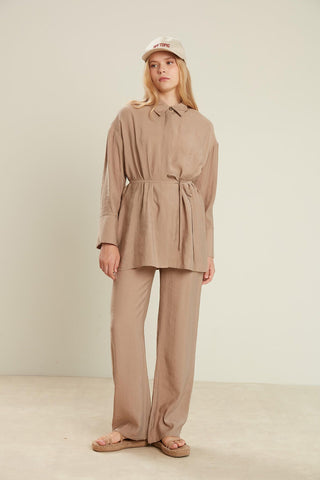 Tencel Comfortable Trousers Mink