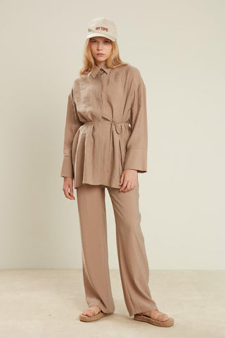 Tencel Comfortable Trousers Mink