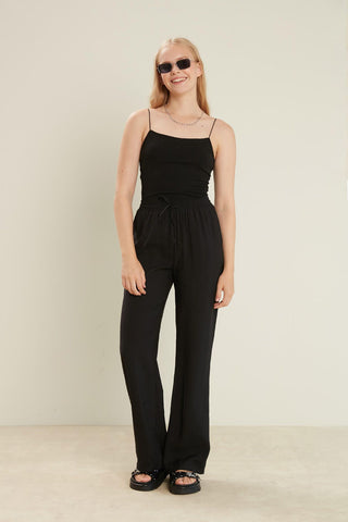 Tencel Comfortable Trousers Black