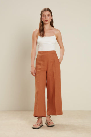 Straight Linen Trousers Tile