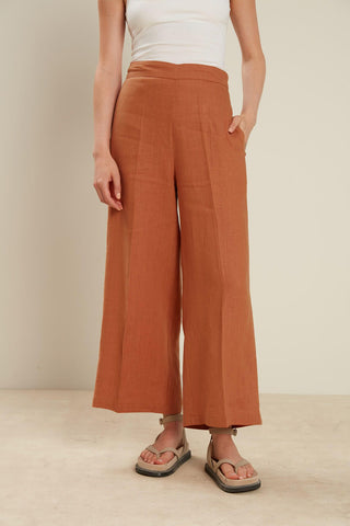 Straight Linen Trousers Tile