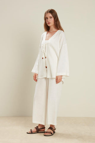 Linen Kimono Ecru