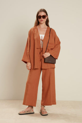 Straight Linen Trousers Tile