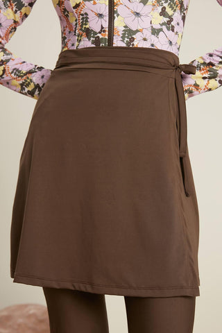 Modest Swim Skirt Brown