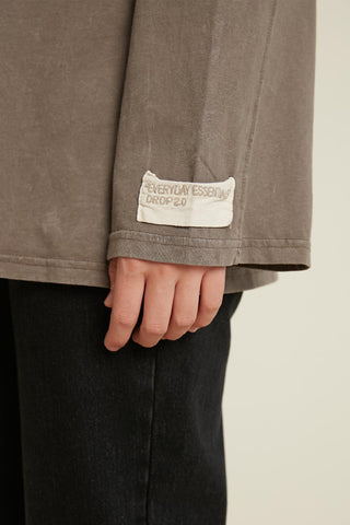 Faded Effect Oversize Sweatshirt Grey