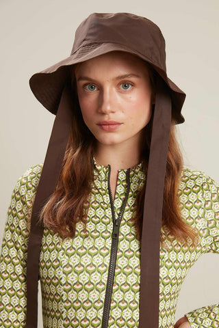 Kahverengi İpli Kova Şapka