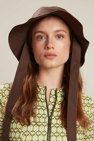 Kahverengi İpli Kova Şapka