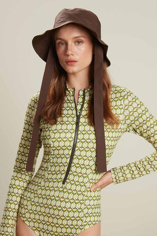 Swimsuit With Front Zip Retro