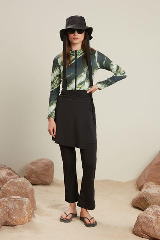 Swimsuit With Front Zip Tie Dye