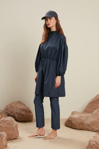 Modest Raincoat Swimwear Navy Blue