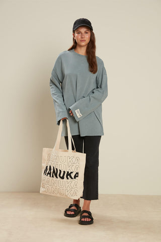Printed Canvas Bag Manuka-Black