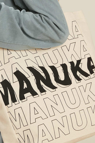 Printed Canvas Bag Manuka-Black