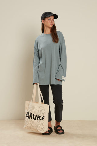 Printed Canvas Bag Manuka-Black