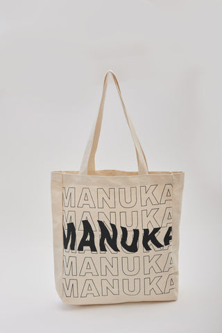 Printed Canvas Bag Manuka-Black