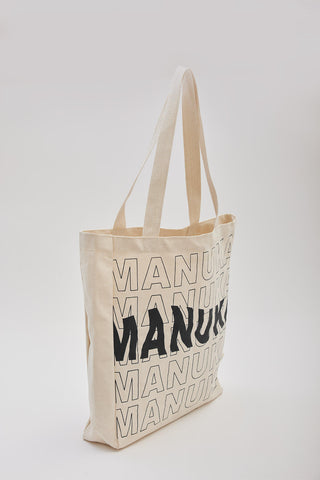 Printed Canvas Bag Manuka-Black