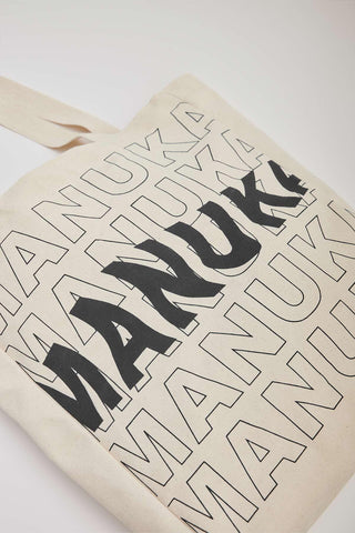 Printed Canvas Bag Manuka-Black