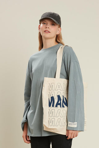 Printed Canvas Bag Manuka Blue