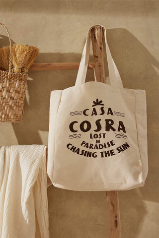 Printed Canvas Bag Casa Brown