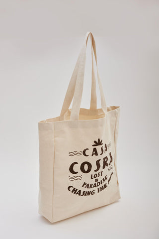 Printed Canvas Bag Casa Brown