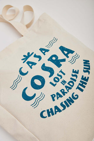 Baskılı Kanvas Çanta Casa Teal