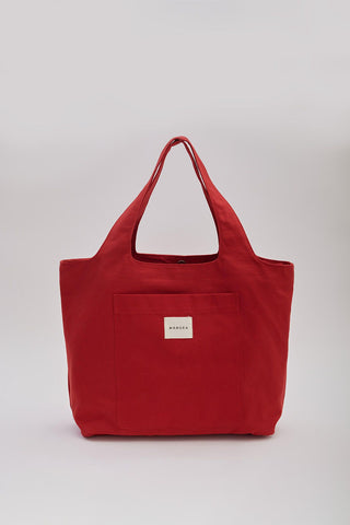 Canvas Bag With Large Pockets Red