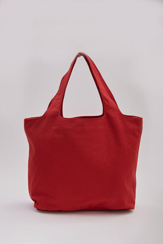 Canvas Bag With Large Pockets Red