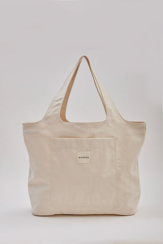 Canvas Bag With Large Pockets Beige