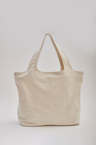 Canvas Bag With Large Pockets Beige