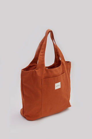 Canvas Bag With Large Pockets Orange