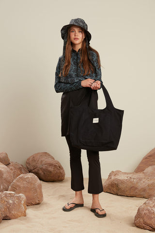 Canvas Bag With Large Pockets Black