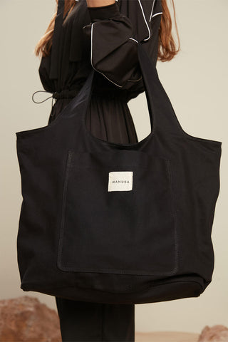 Canvas Bag With Large Pockets Black