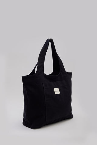 Canvas Bag With Large Pockets Black