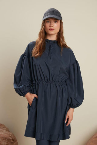 Modest Raincoat Swimwear Navy Blue