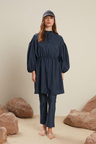 Modest Raincoat Swimwear Navy Blue