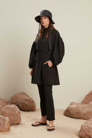 Modest Raincoat Swimwear Black