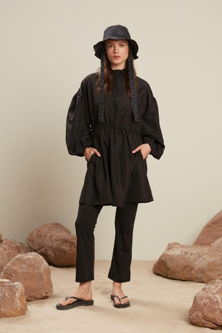 Modest Raincoat Swimwear Black