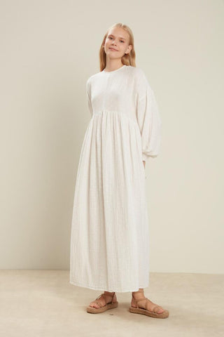 Oversized Muslin Dress Ecru