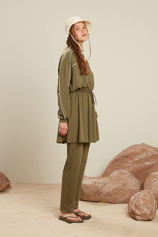 Straight Leg Modest Swimwear Trousers Khaki